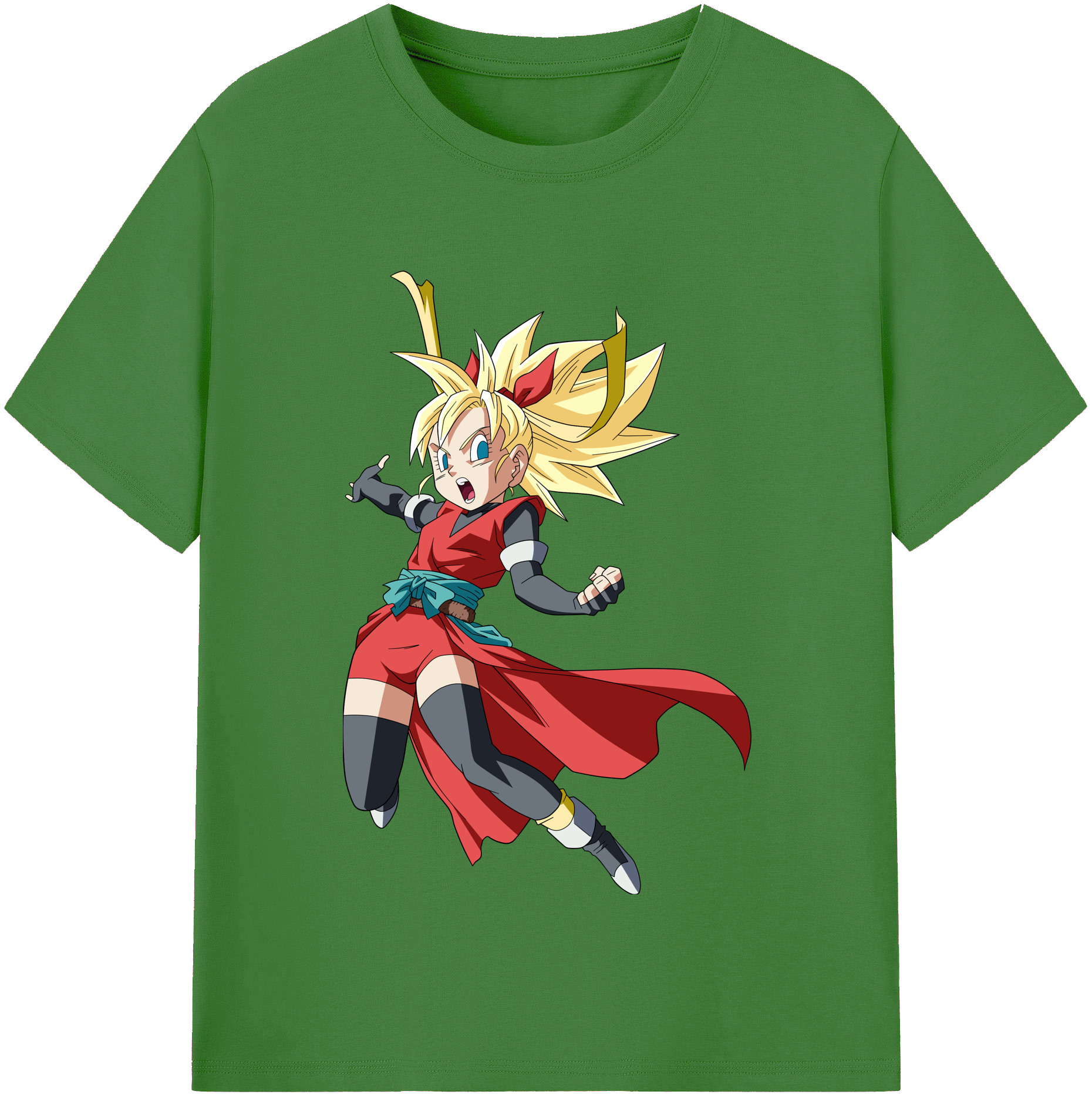 （画像用） ドラゴンボール カリフラ DRAGON BALL Caulifla レディースカジュアルプリントTシャツ（綿100％）